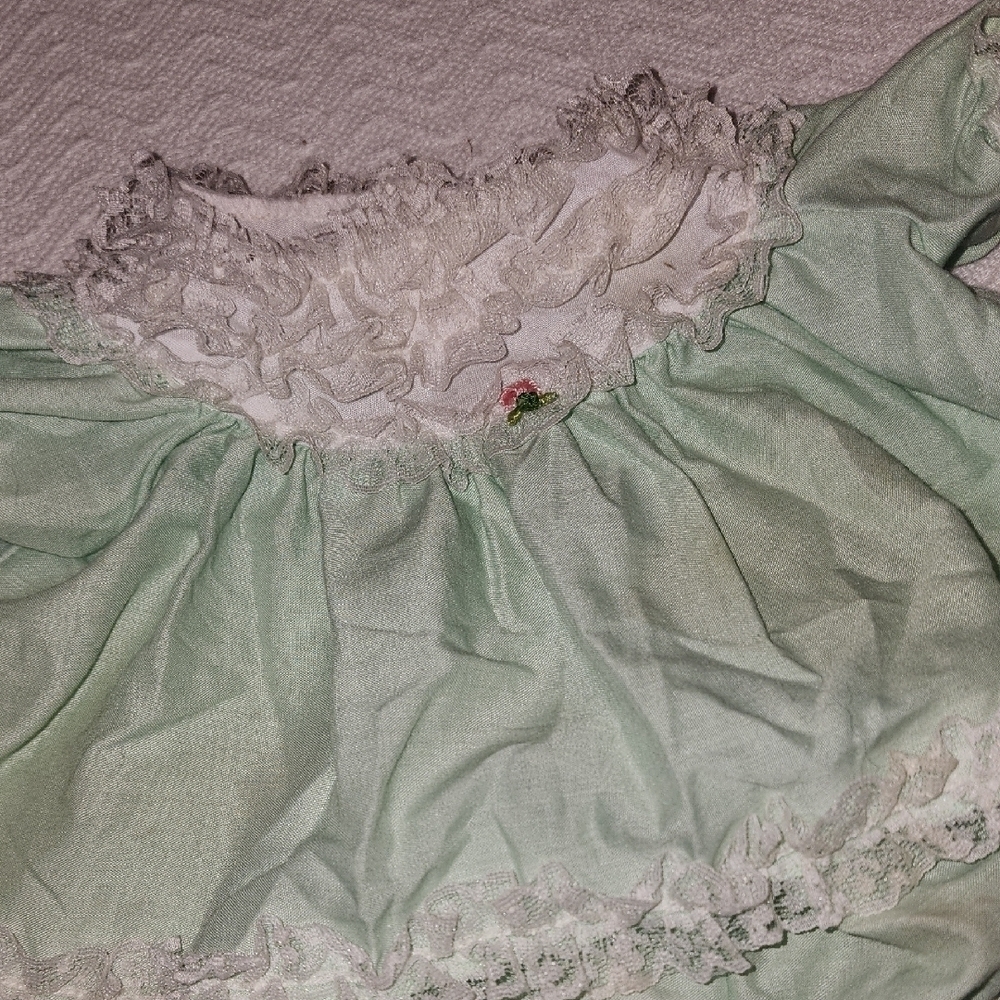 Cabbage Patch Doll Mint Green Ruffled Dress w Bloomers Outfit - Picture 3 of 7